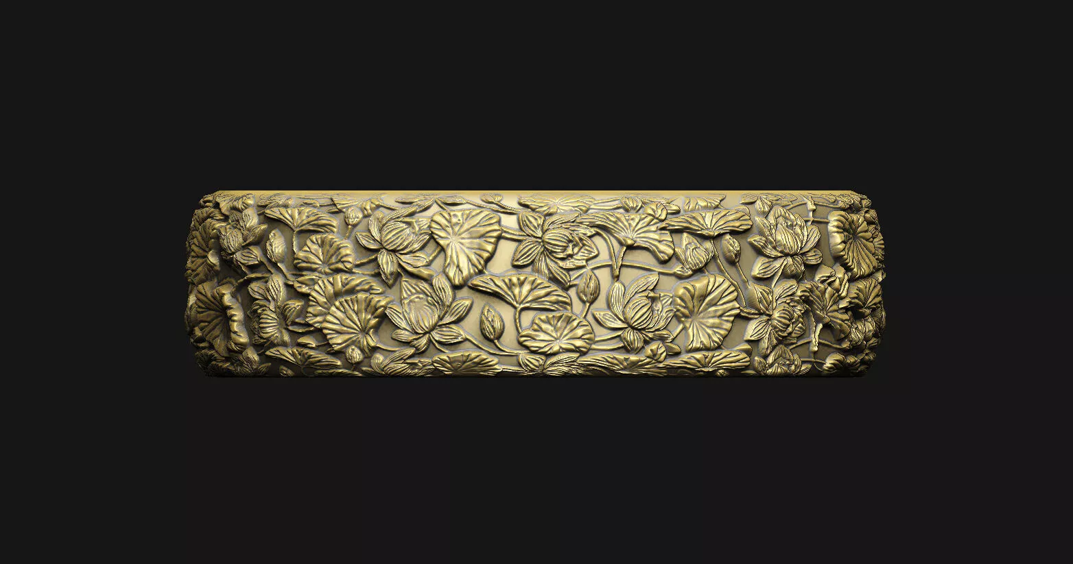 lotus-ring-3d detailed-lotus-relief pattern 3D print model