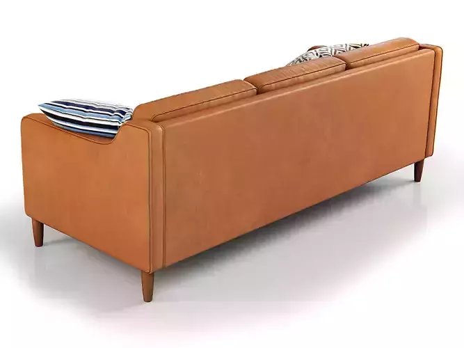 Hamilton tan leather sofa