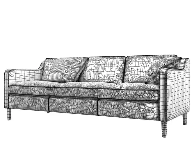 Hamilton tan leather sofa