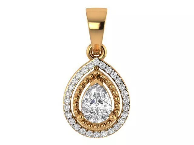 Pear Solitaire Pendant 3D print model