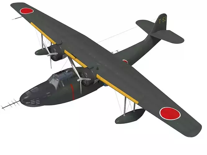 Kawanishi H6K5 Mavis Type23 3D model | CGTrader