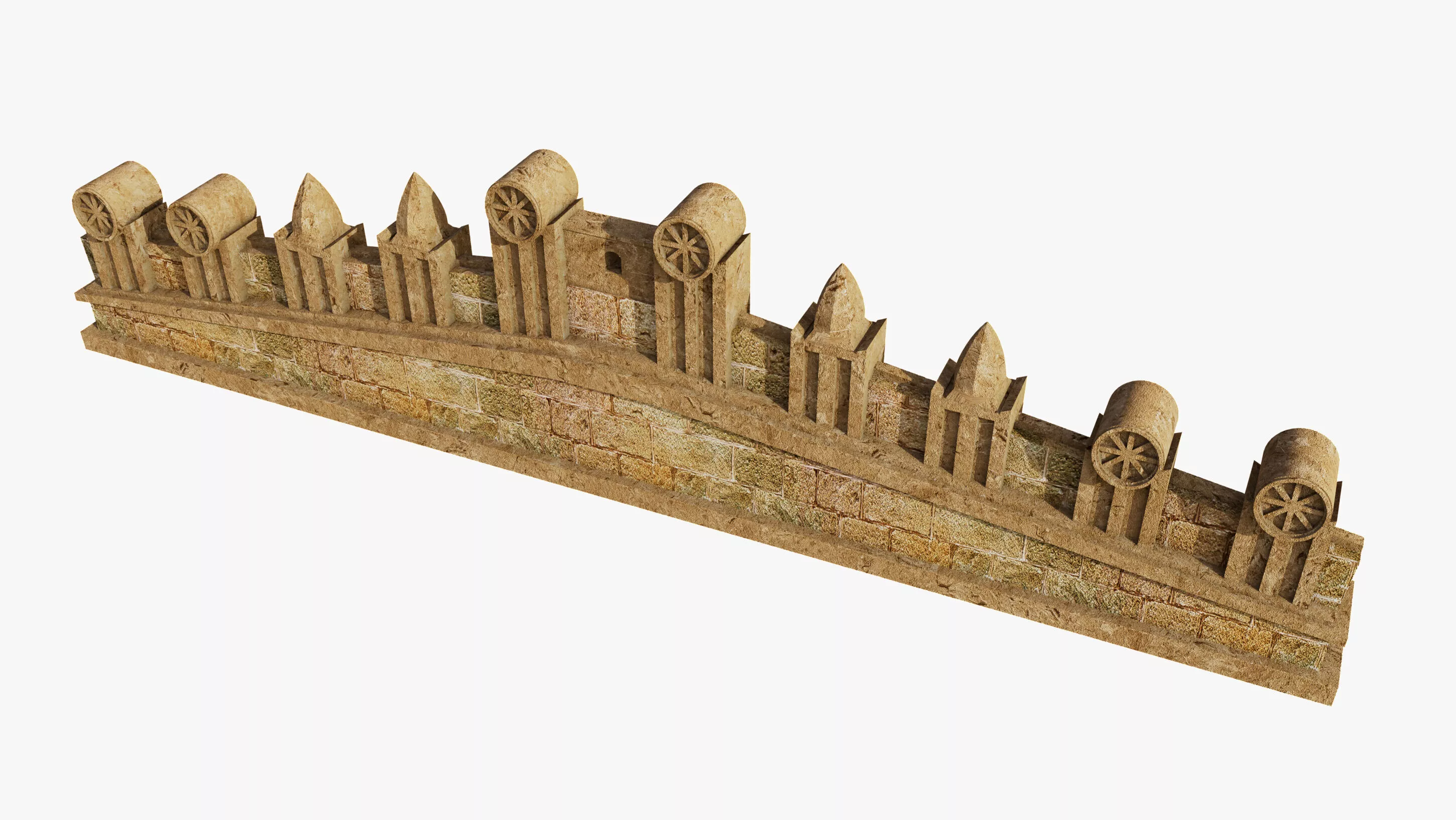 Ancient Salario Fence Free 3D model