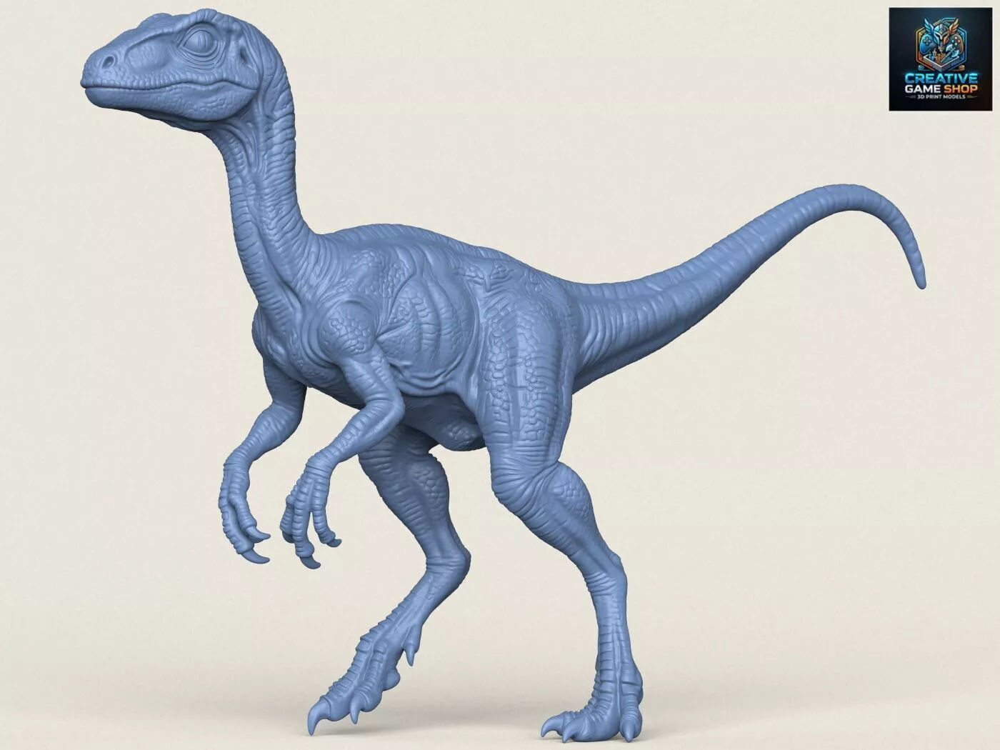 Wild Velociraptor Dinosaur 3D print model