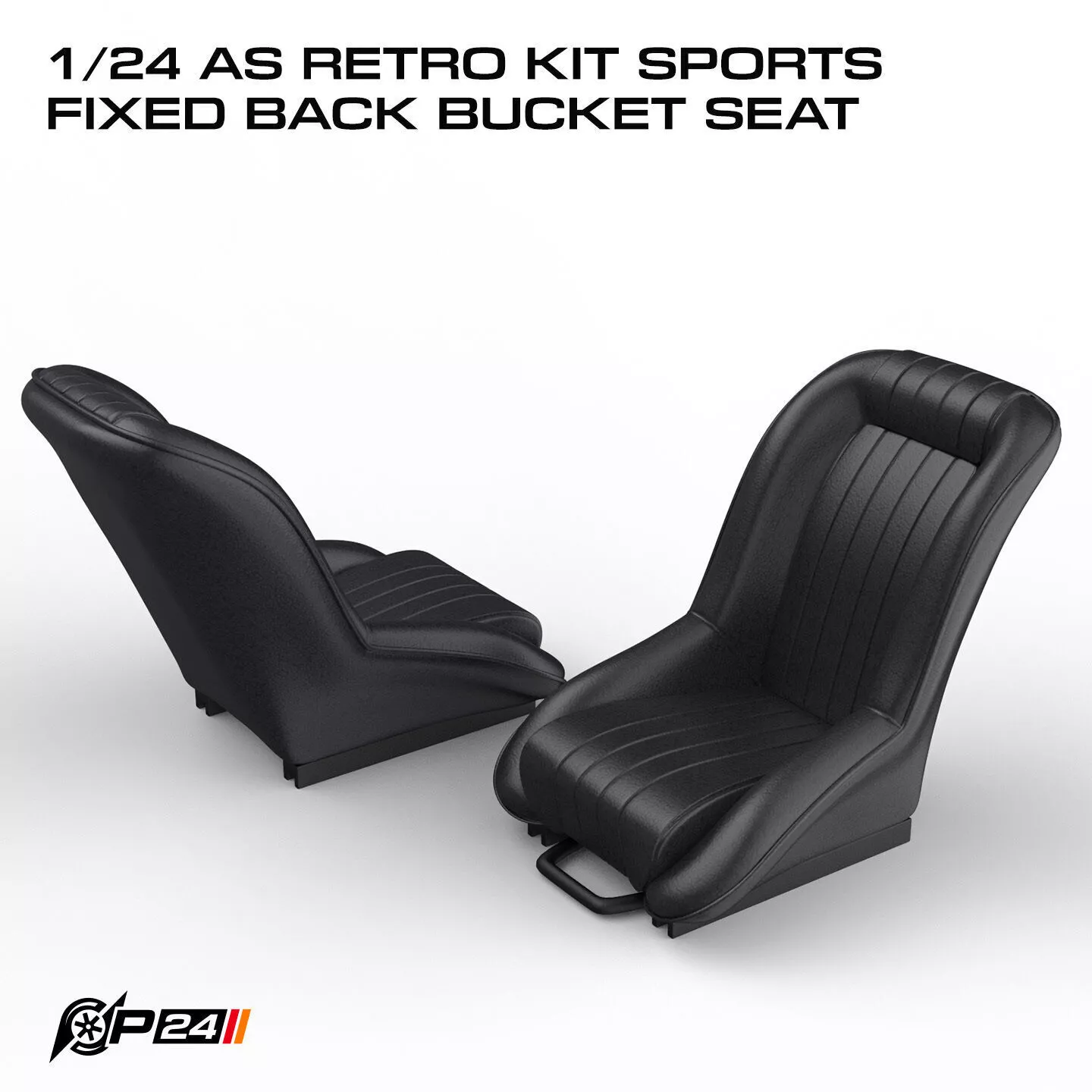 1-24th AS Retro Kit Sports Fixed Back Bucket seat 3D print model