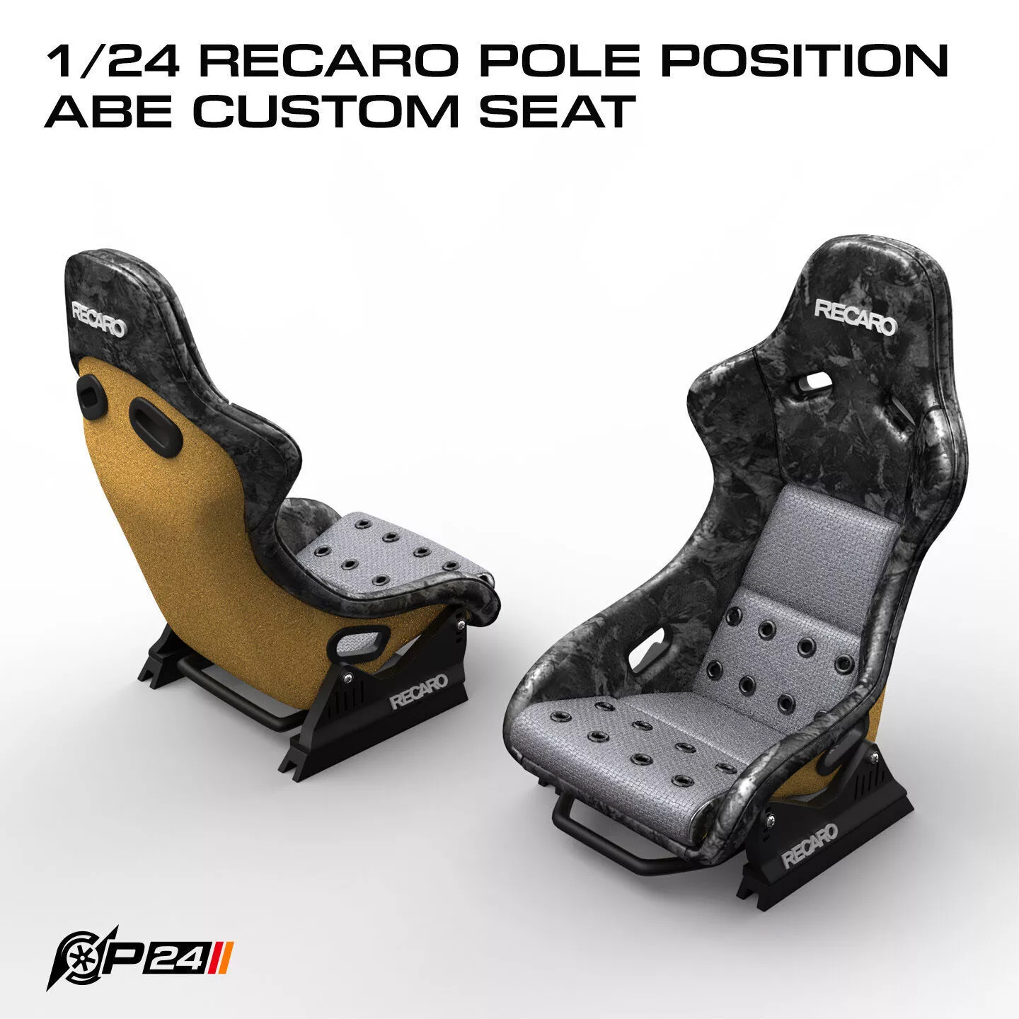 1-24th RECARO Pole Position Abe Custom seat 3D print model