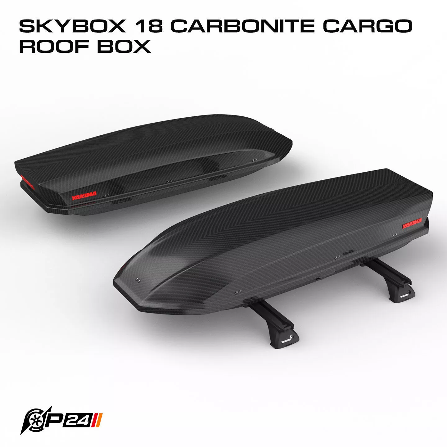 1-24th SkyBox 18 Carbonite Cargo Roof Box 3D print model