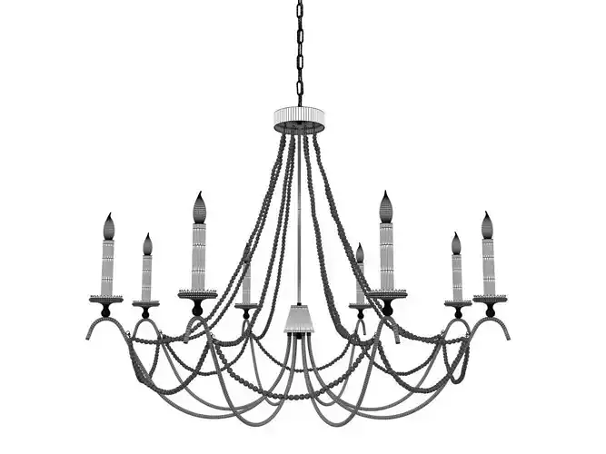 18th C Italian Bead Chandelier 45