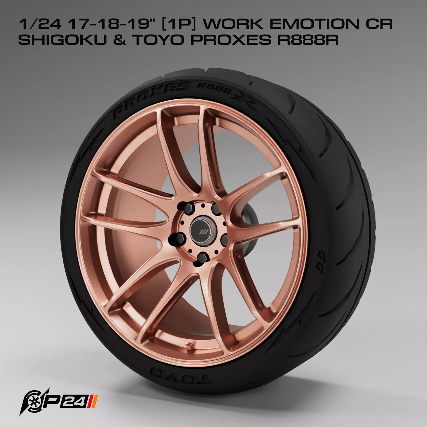 1-24th 17-18-19 inches 1P WORK EMOTION CR Shigoku and Toyo Pr... 3D print model