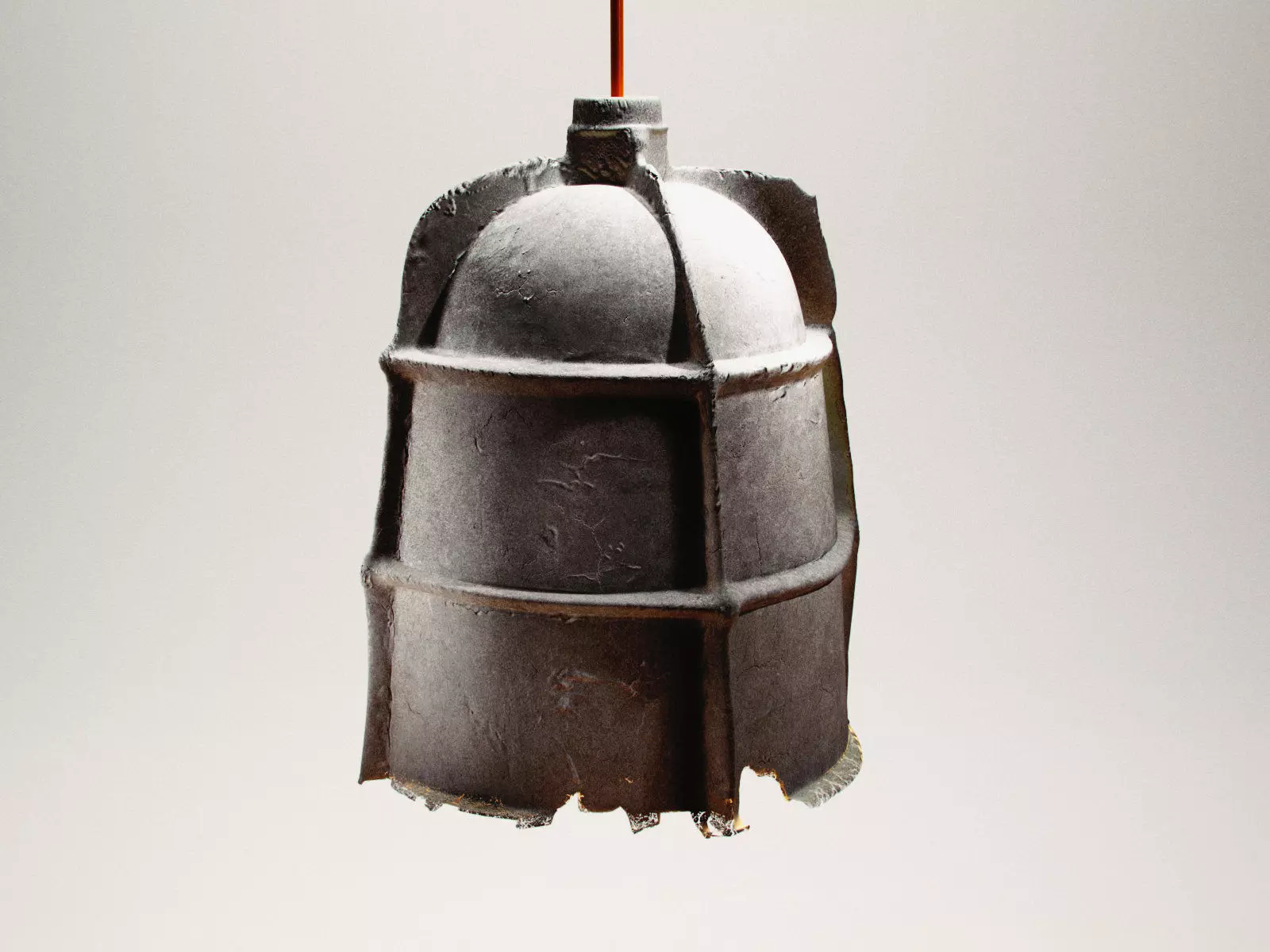 Mold pendant light made from old barrel 3D model_1