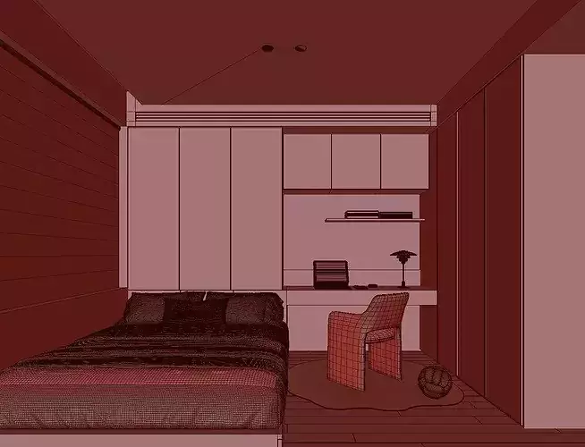 Kids Bedroom 3D Model SketchUp s3d warehouse 3D model 7