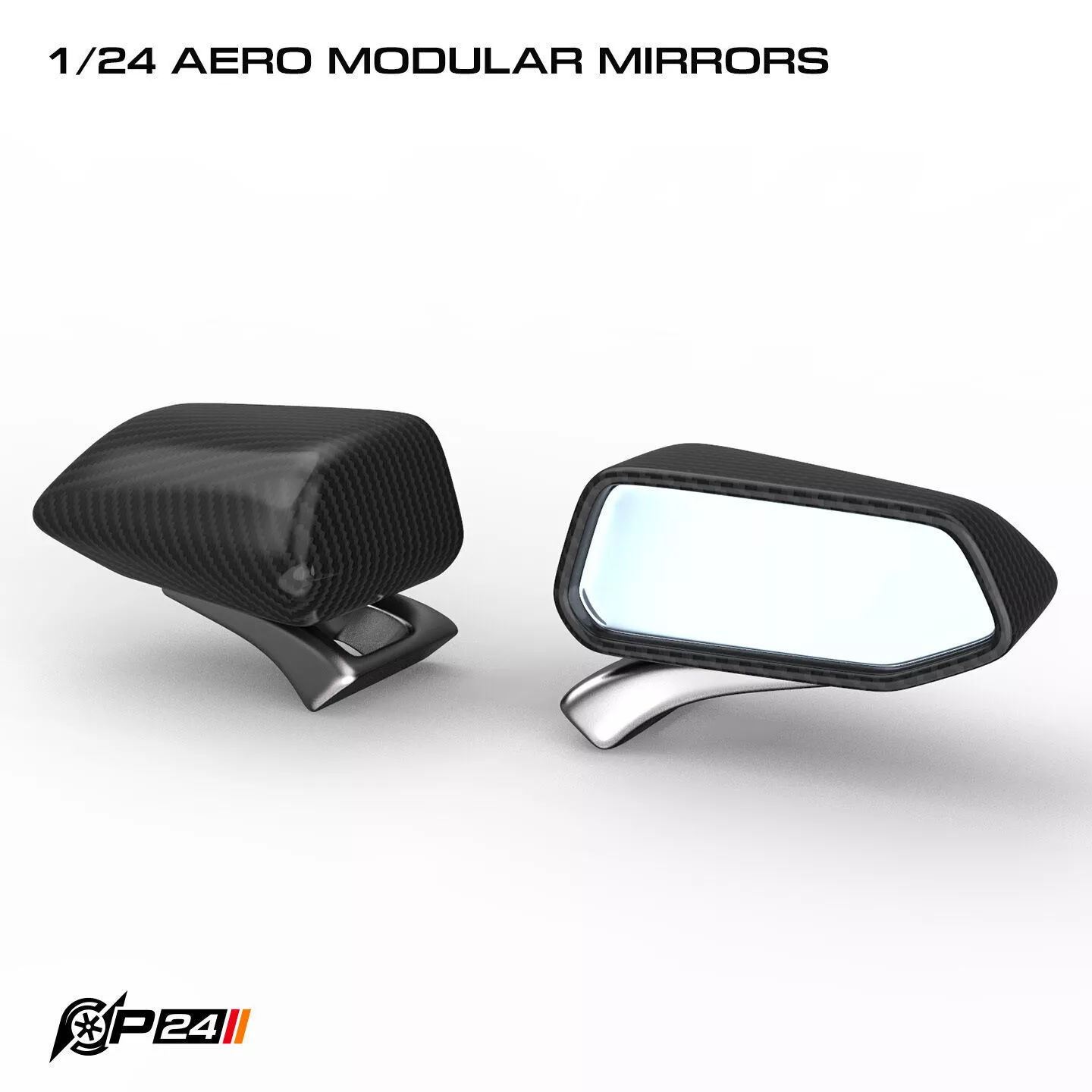 1-24th Aero Modular mirrors 3D print model