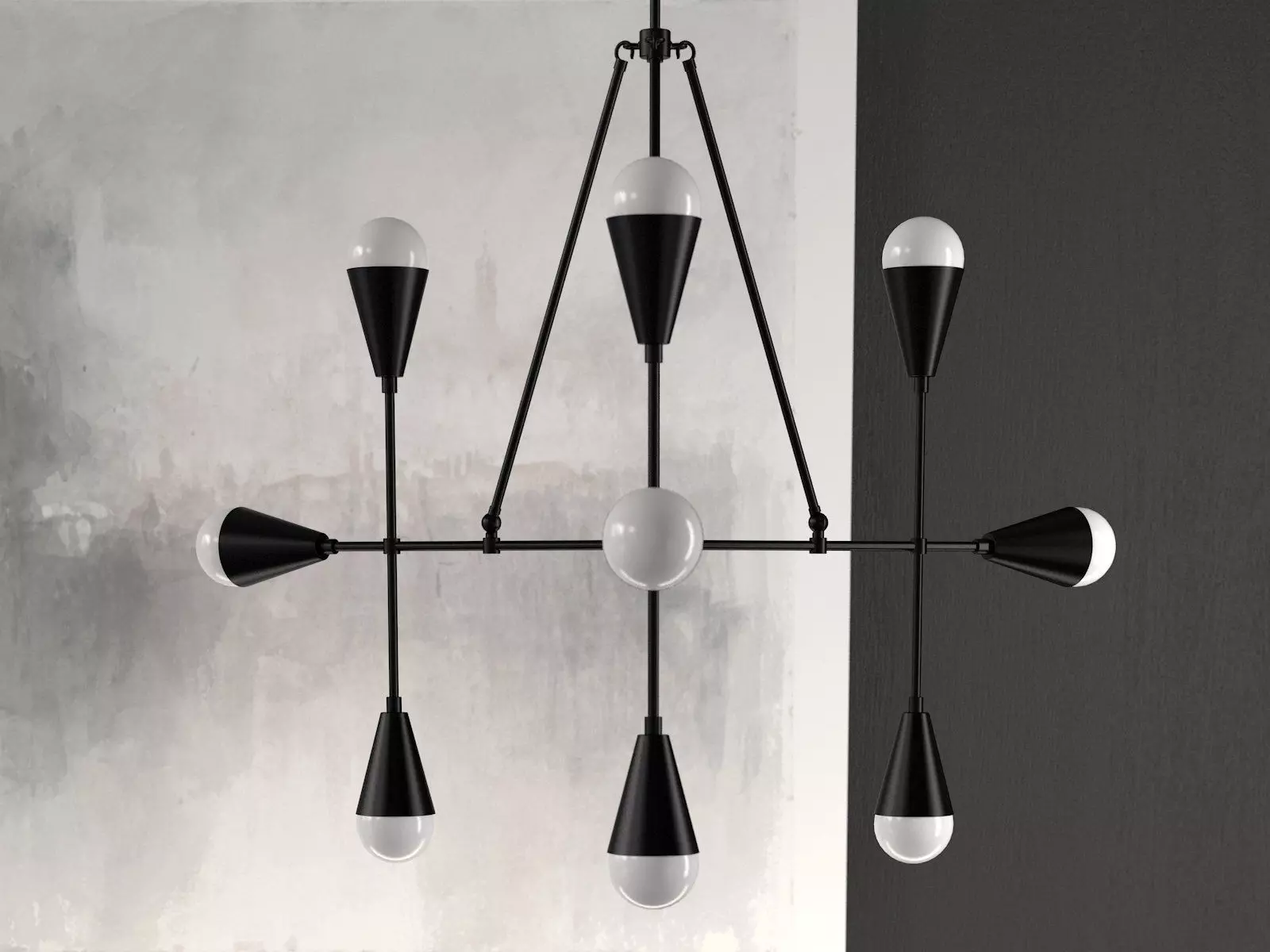 Triad 9 pendant light 3D model_3