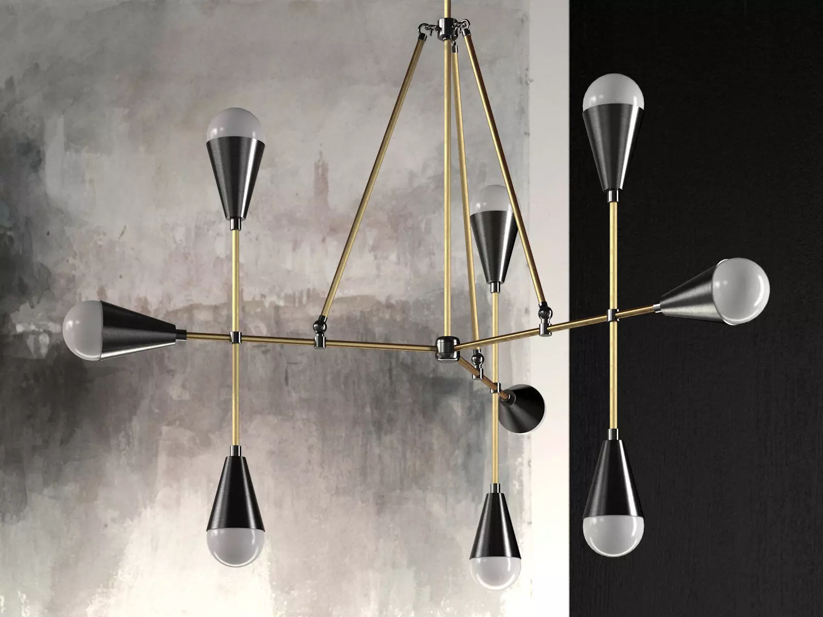 Triad 9 pendant light 3D model_2