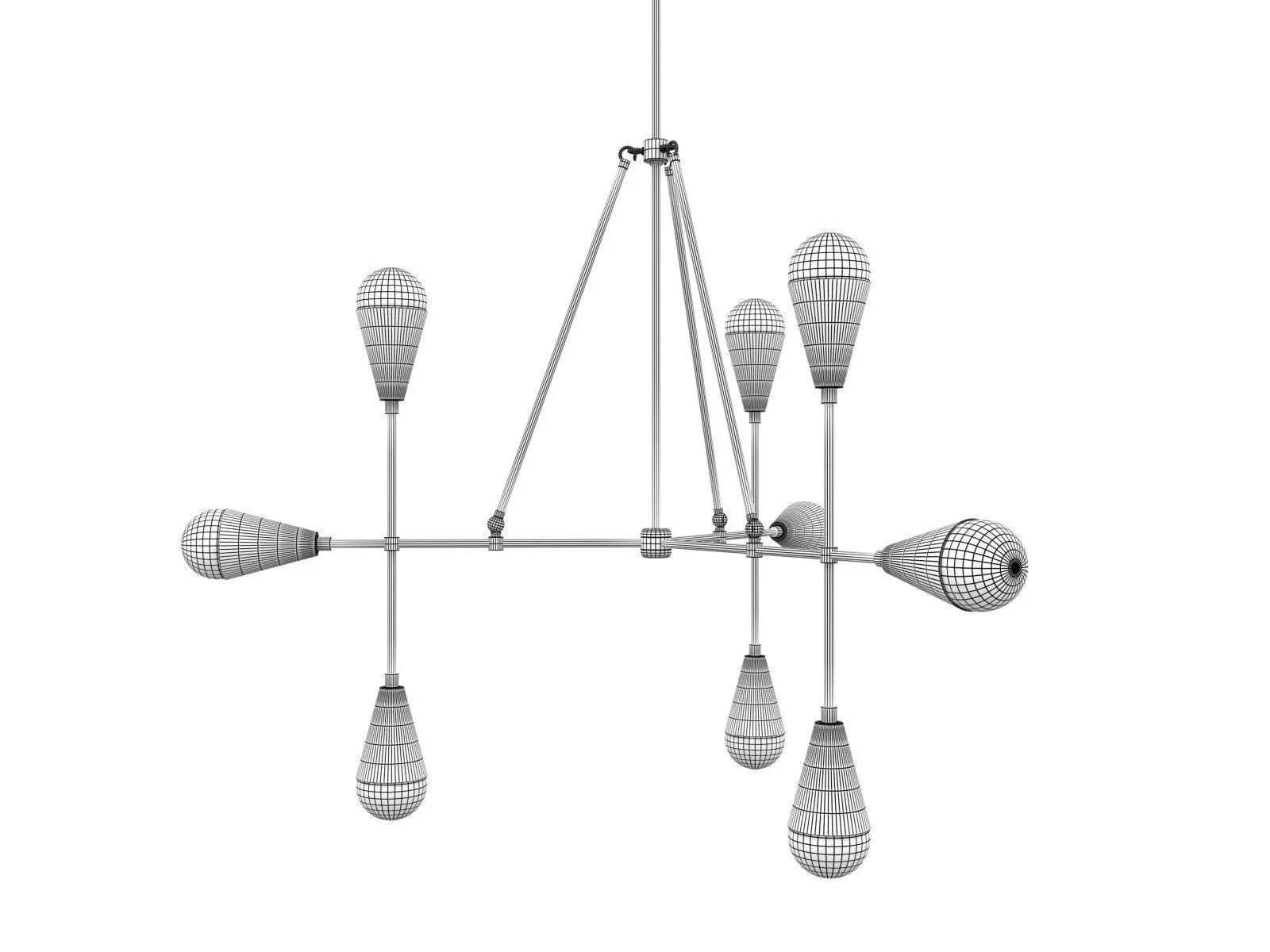 Triad 9 pendant light 3D model_5