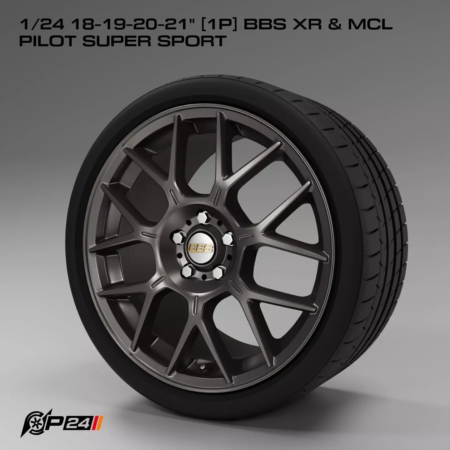 1-24th 18-19-20-21 inches 1P BBS XR and MCL Pilot Super Sport 3D print model