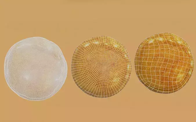 Dutch Poffertjes Mini Pancakes 3 Photogrammetry 3D Models Pack Low-poly 3D model 6