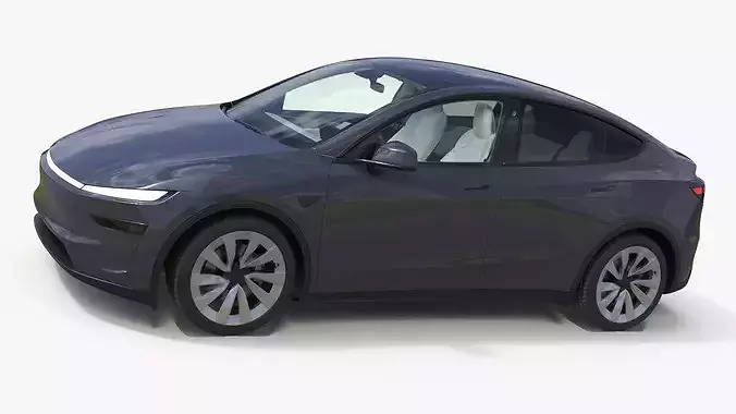 Gray Electric Vehicle Hatchback 3D model