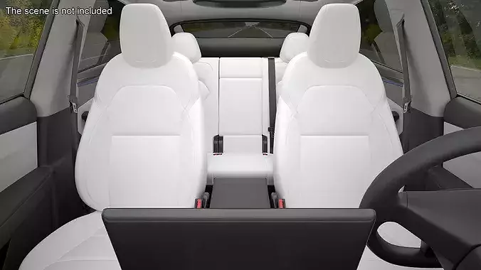 Gray Electric Vehicle Hatchback 3D model 7