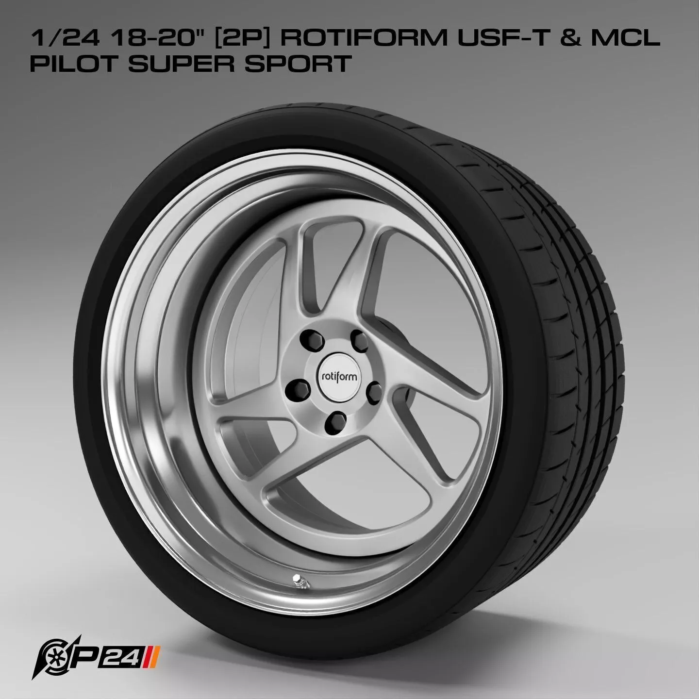 1-24th 18-20 inches 2P Rotiform USF-T and MCL Pilot Super Sport 3D print model