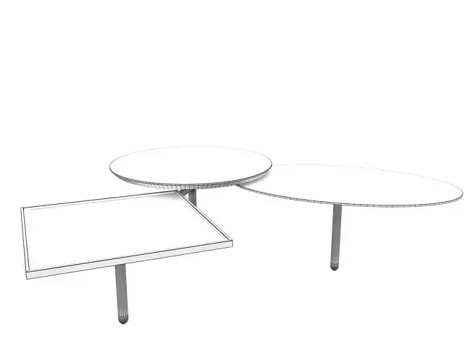 3 Table coffee with three trays