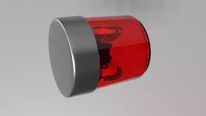 Warning Light PBR 6 Low-poly 3D model 2