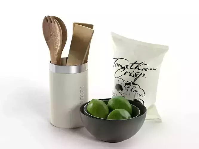 Sea Salt  Black Pepper Utensils and Bowl of Lime