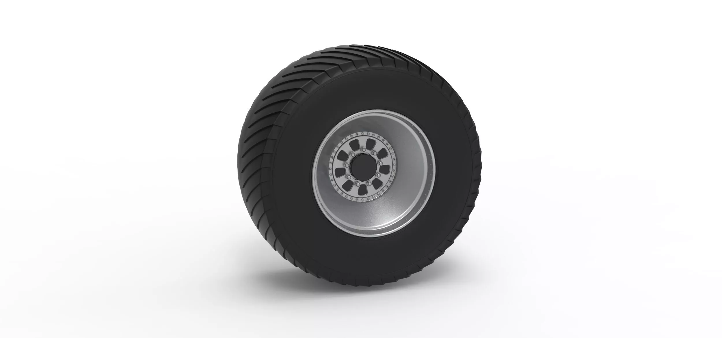 Rear wheel from Pulling tractor 4 Scale 1 to 25 3D print model