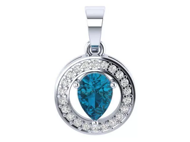 Pear Solitaire Pendant 3D print model
