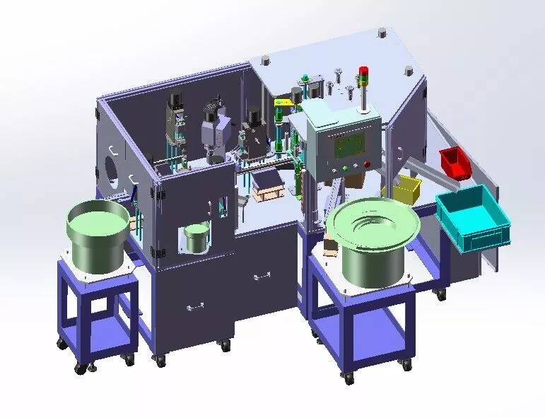 Automatic Riveting Screwing Nut Assembly Machine 3D CAD Model 3D model