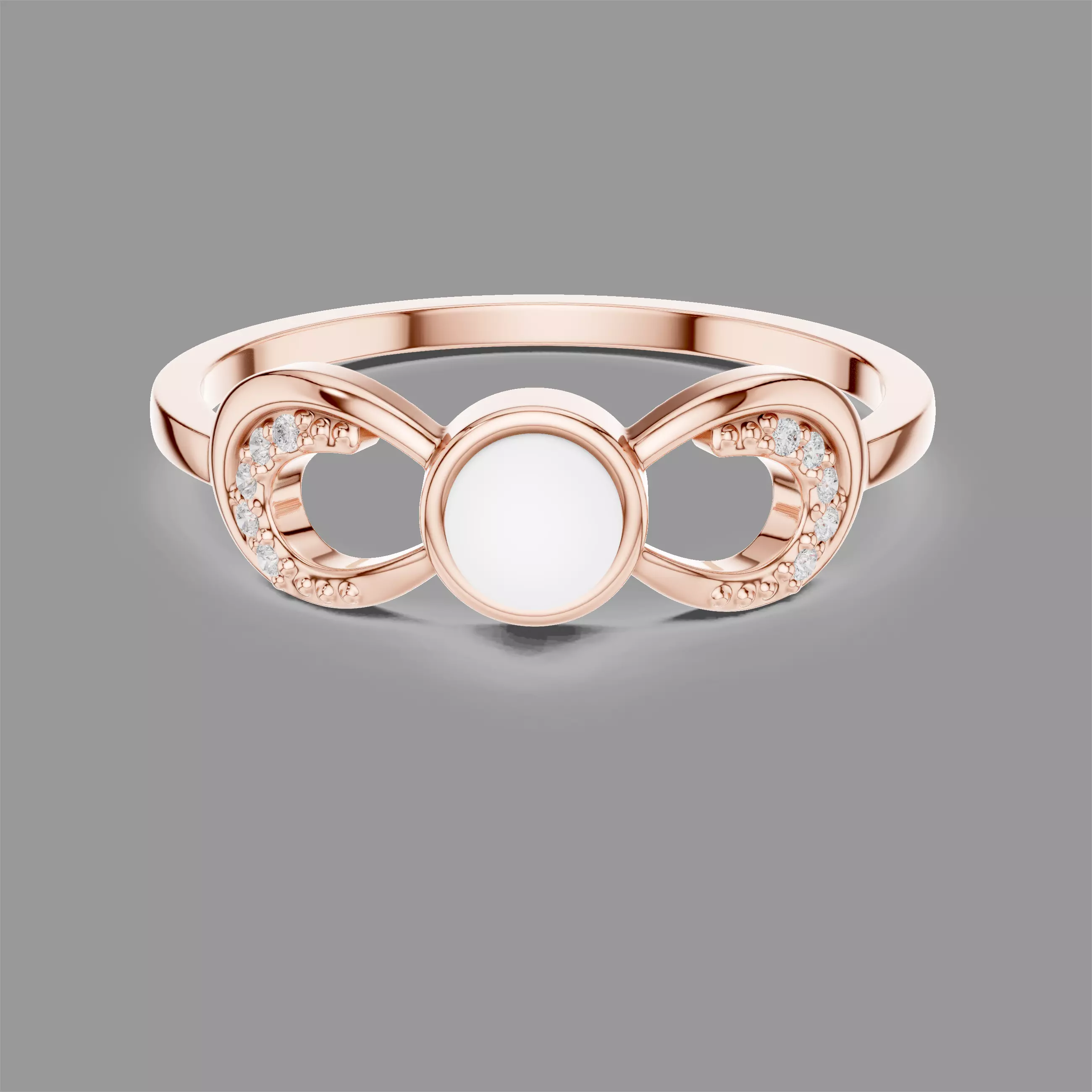 Pearl Diamond Ring 3D print model