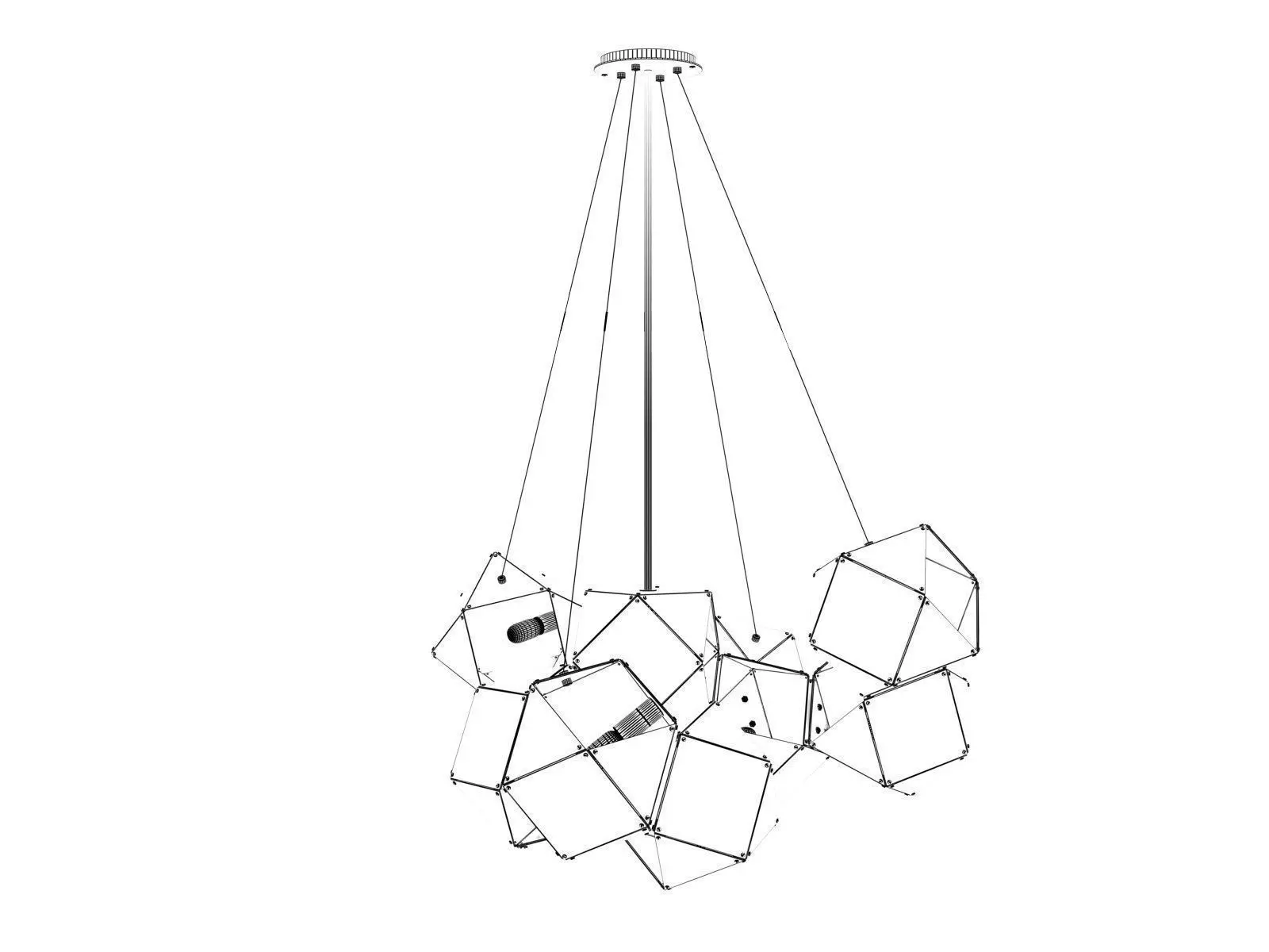 Welles Central Chandelier 3D model_5