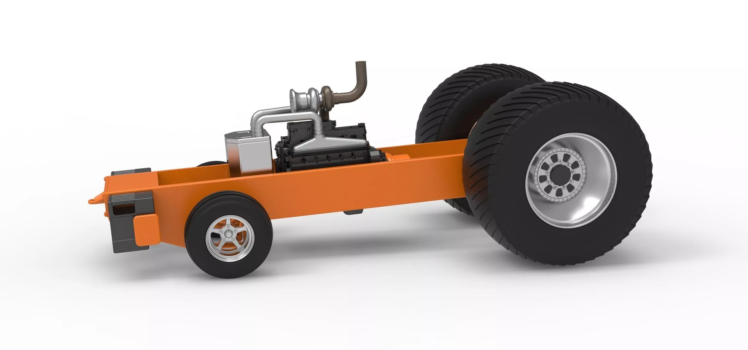 Pro Stock Pulling Tractor Base Version 2 Scale 1 to 25 3D print model