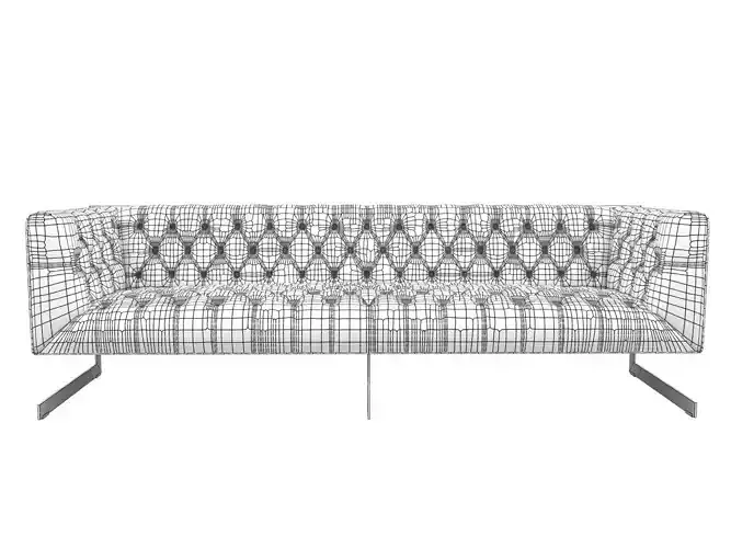 Nobility leather sofa with metal legs