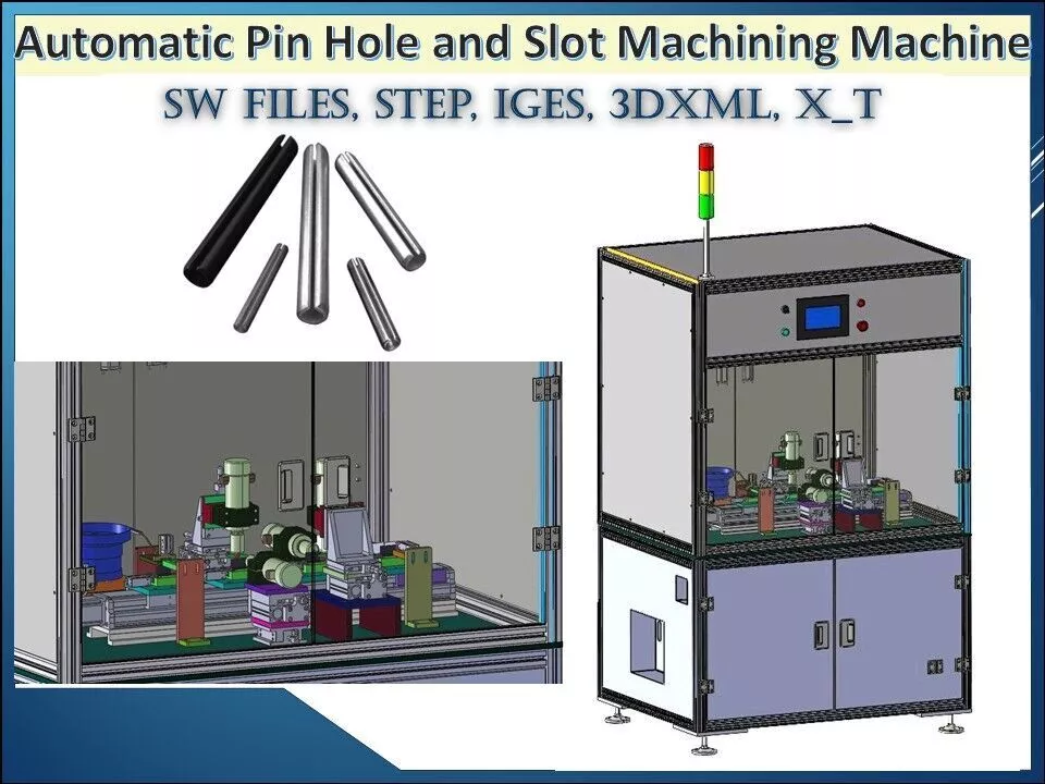Automatic Pin Hole and Slot Machining Machine 3D CAD Model 3D model