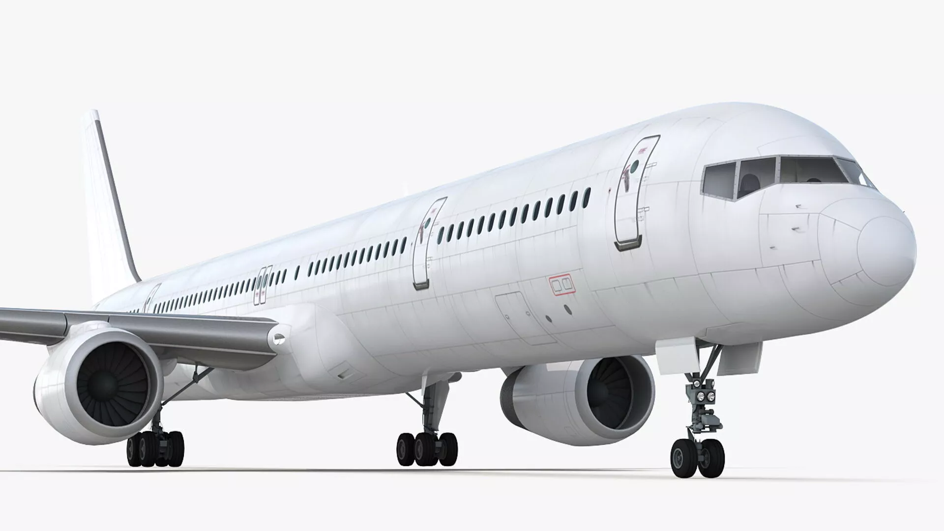 Boeing 757-300 with Cabin and Doors Rigged 3D model