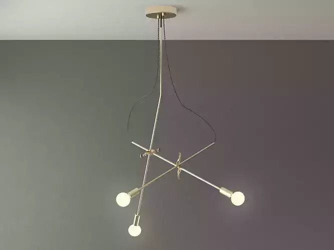 Mikado pendant light with three lights hanging from it