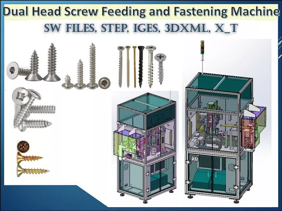 Dual Head Screw Feeding and Fastening Machine 3D CAD Model 3D model