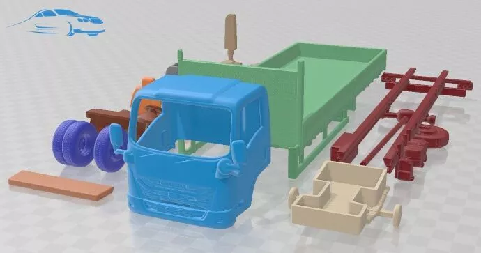 Isuzu ELF Rigid Truck 2024 Printable 3D print model