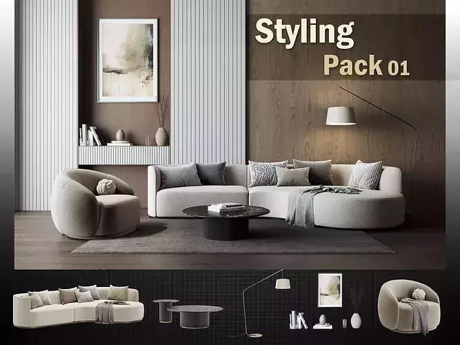 Interior Styling Pack VOL 01 3D model