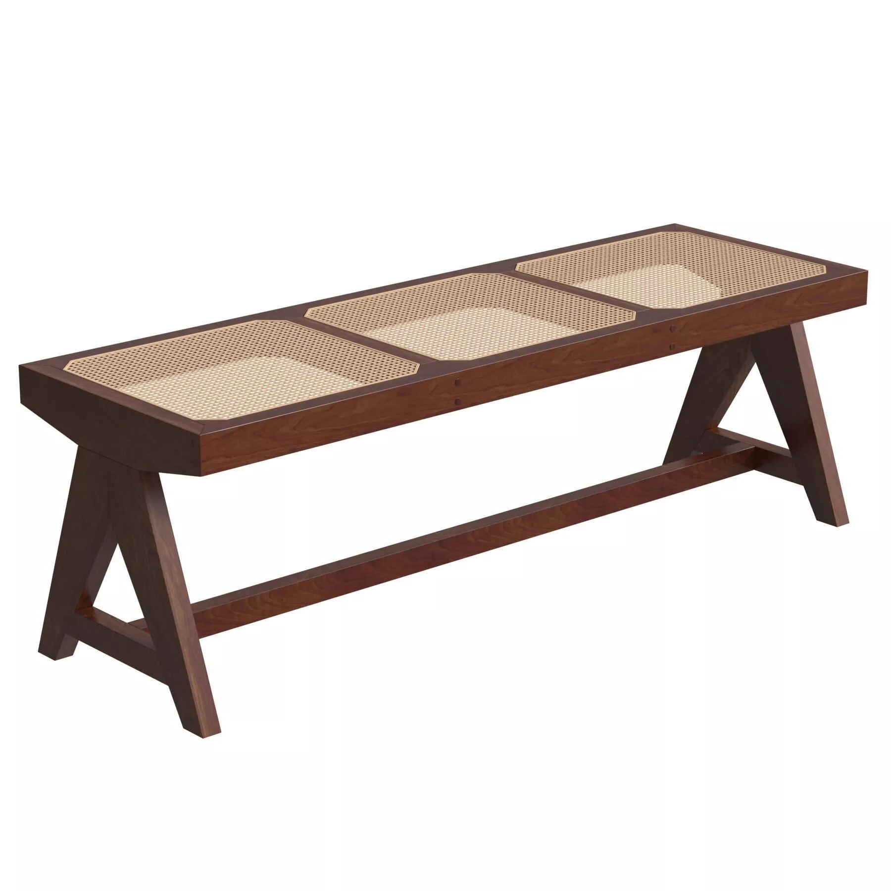 Mid Century Bench Pierre Jeanneret Chandigarh 3D model