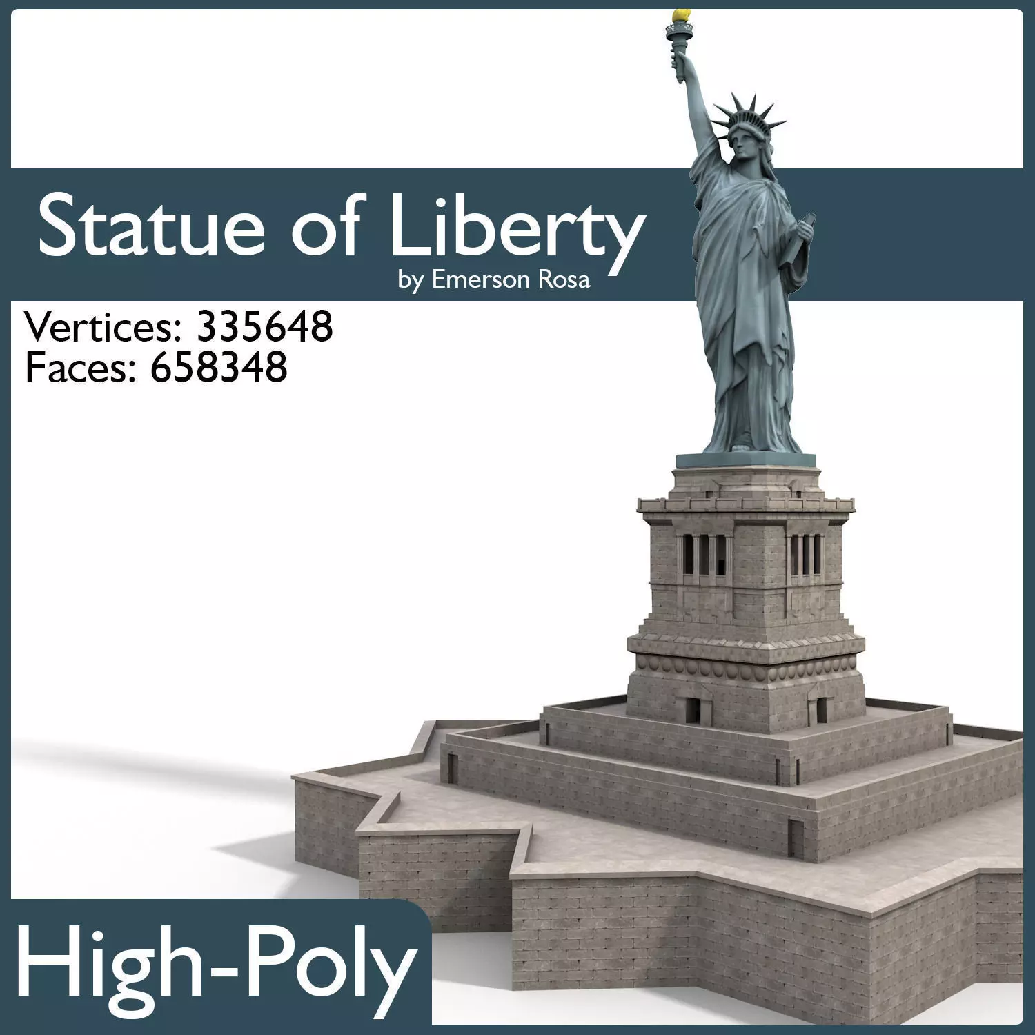 Statue of Liberty 3D model_0
