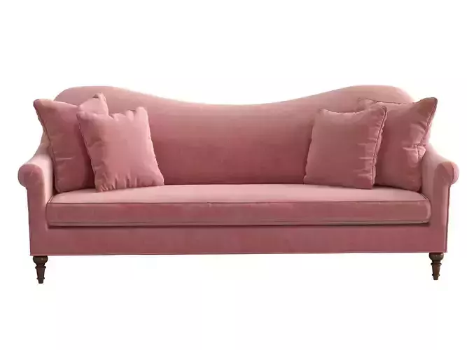 Cerise Velvet Sofa