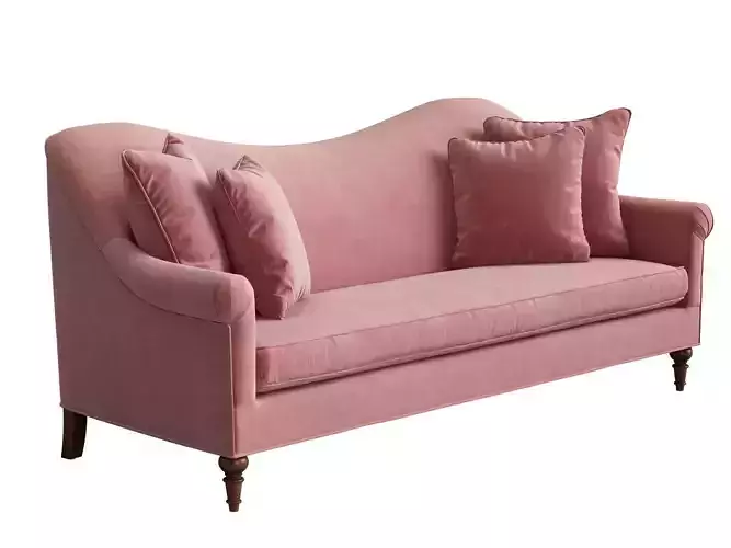 Cerise Velvet Sofa