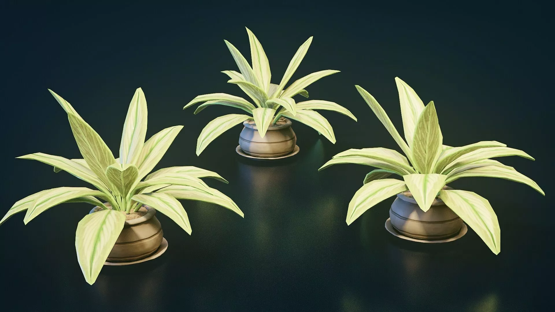 Stylized House Plant 11 Low-poly 3D model