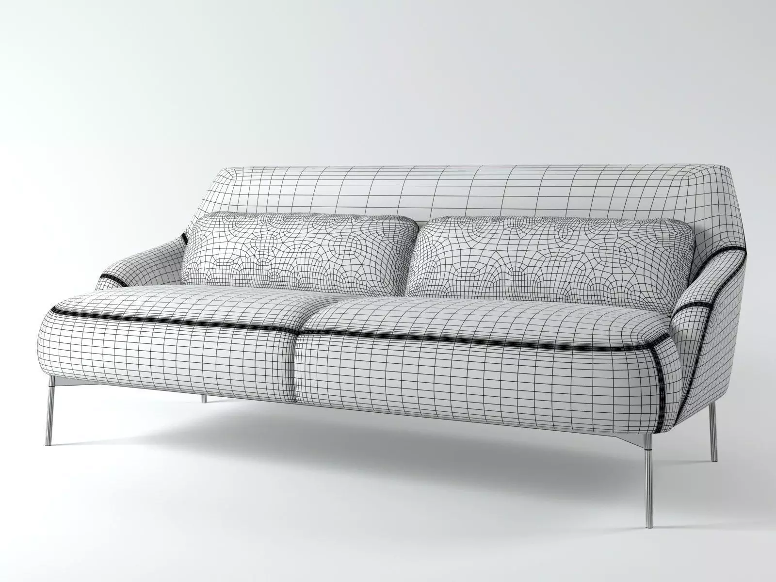 2-Seater Sofa 3D model_6