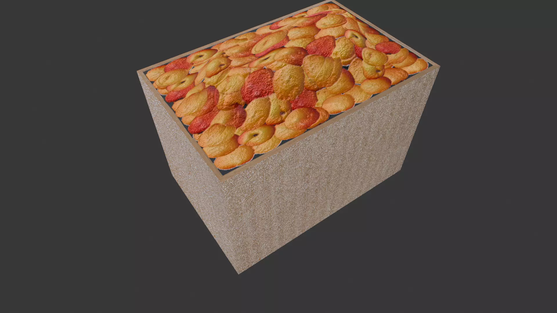 Apricot Box Preview Low-poly 3D model