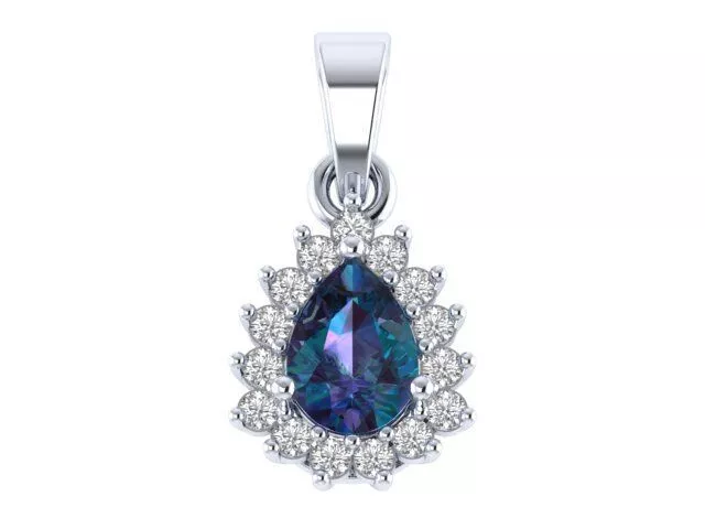 Pear Solitaire Pendant 3D print model
