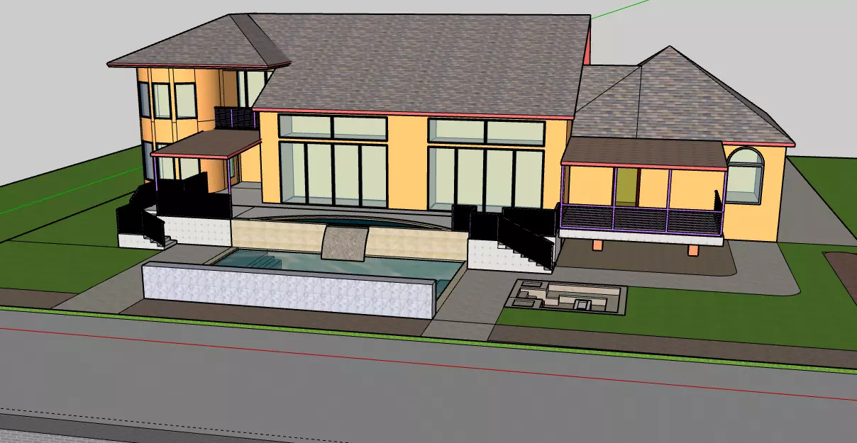 Luxury Modern Villa Pool 3D Model Free 3D model
