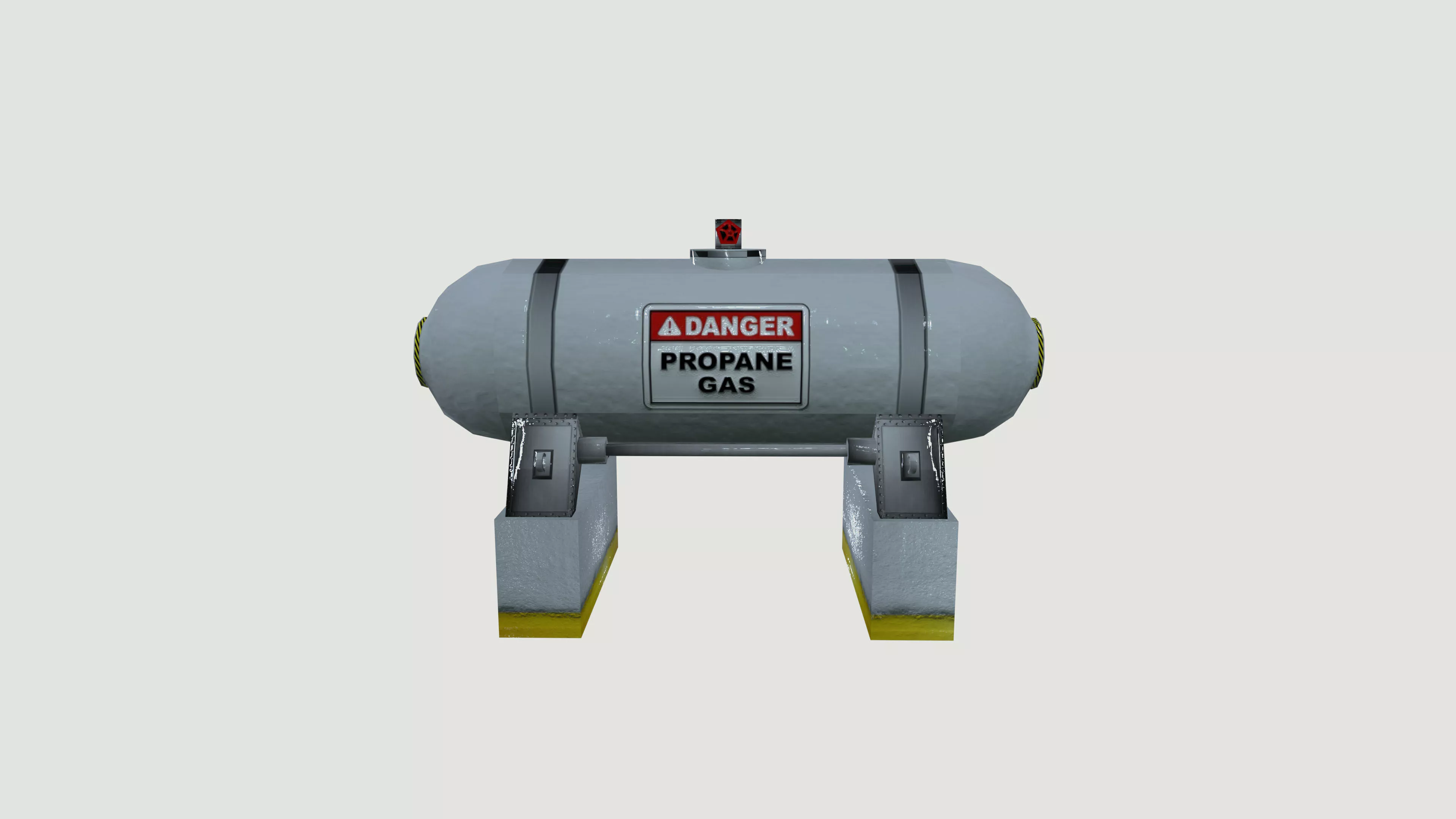 LPG Storage Tank Low-Poly 3D Model Free low-poly 3D model