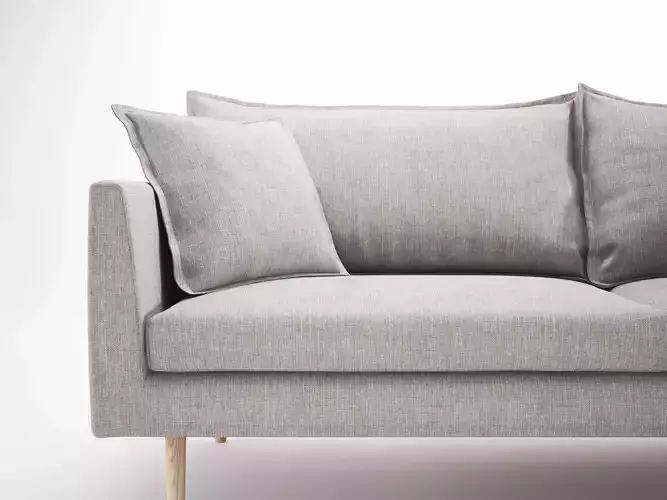 Wilhelm sofa with legs 3D model